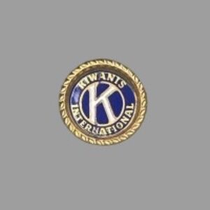 Vintage Kiwanis International Enamel Lapel Pin Stamped Blue and Gold Toned 3/8"